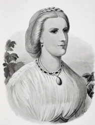 Lady Isabel Burton as a bride, from 